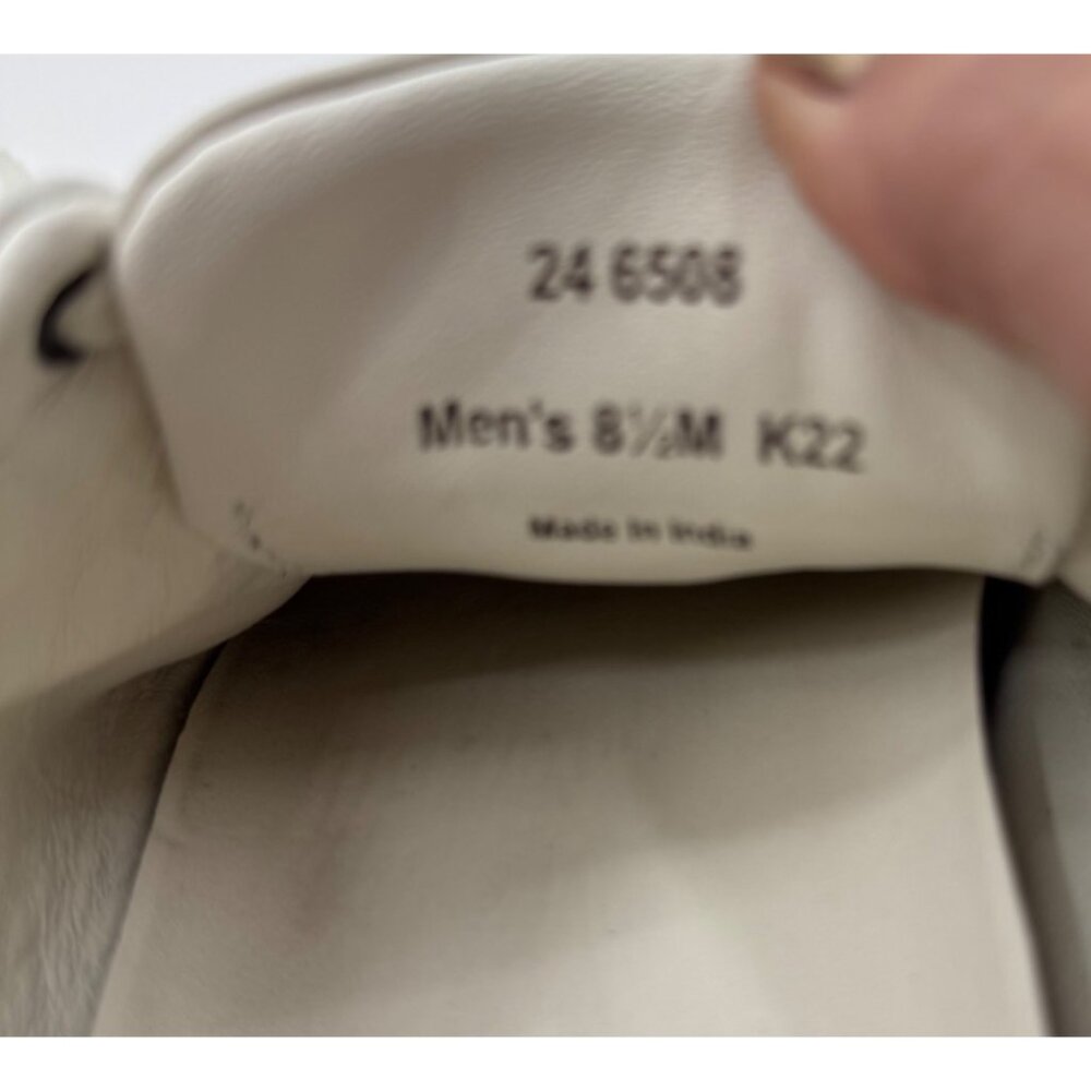 Johnston Murphy Kempton Lace to Toe White Leather Low-Top Sneakers With Gum Sole - Picture 8 of 10
